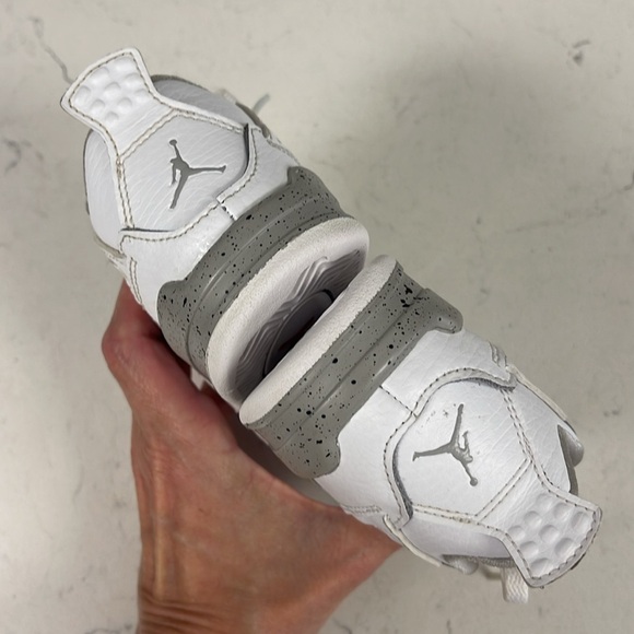 Nike Air Jordan 4 IV Retro White Oreo Toddler Sneakers BQ7670-100 Size 6C - Picture 8 of 16